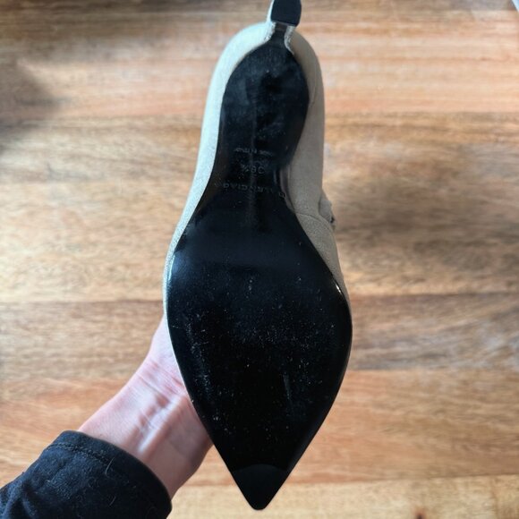 Balenciaga Beige Lace-Up Heeled Boots - Never Worn - 6.5 / 36.5 - Picture 6 of 7